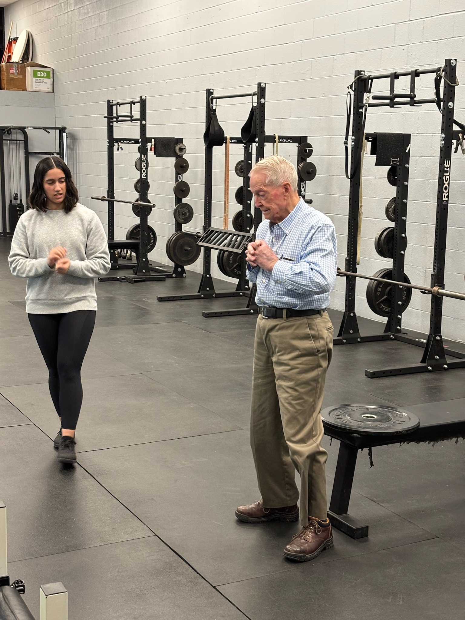 Stivers Strength coach guiding an adult through a strength training exercise in Lexington, Kentucky